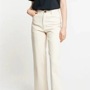 NWT Laude the Label Jeans 14 Earth Bone Hi Rise Camp Pant USA Classic Minimalist